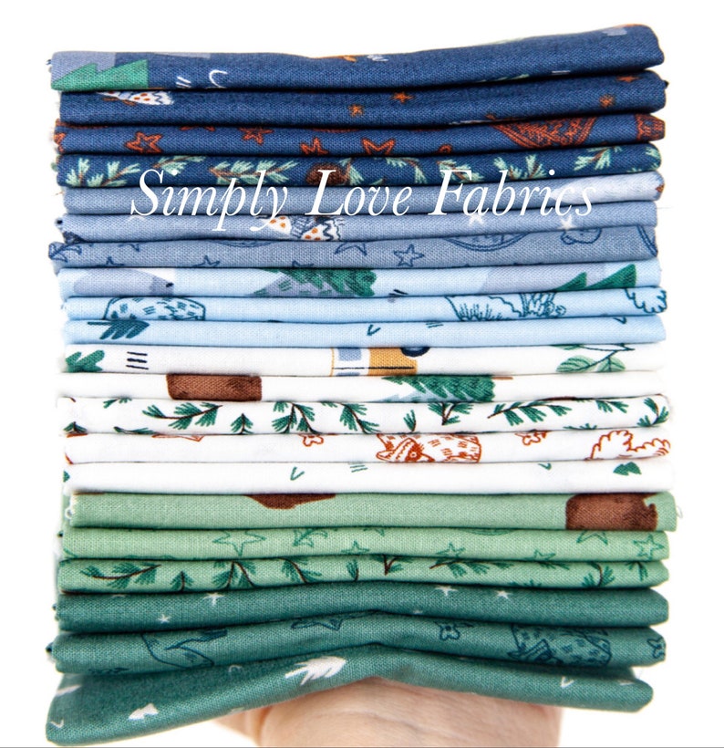 21 Fabrics Camp woodland by Nat\u00e0lia Juan Abell\u00f3 for Riley Blake Designs 12 Yard Bundle