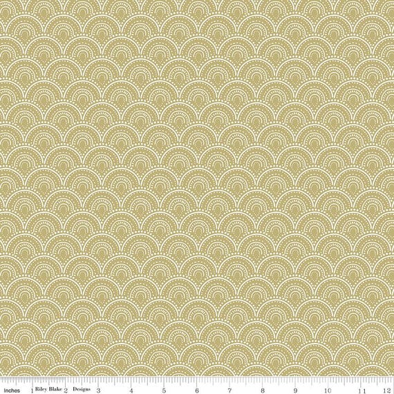 Vintage Charm - 1/2 Yard Increments, Cut Continuously (C15272 Scallops Pear) by Dani Mogstad for Riley Blake Designs