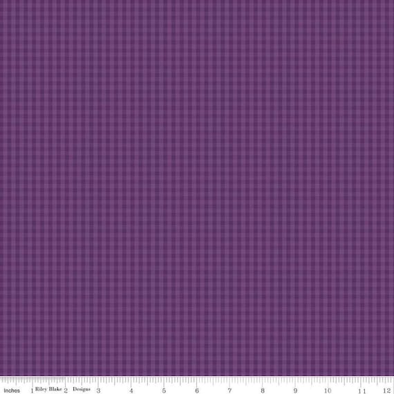 Anne of Green Gables™-1/2 Yard Increments, Cut Continuously (C13857 Gingham Eggplant) by Riley Blake Designs