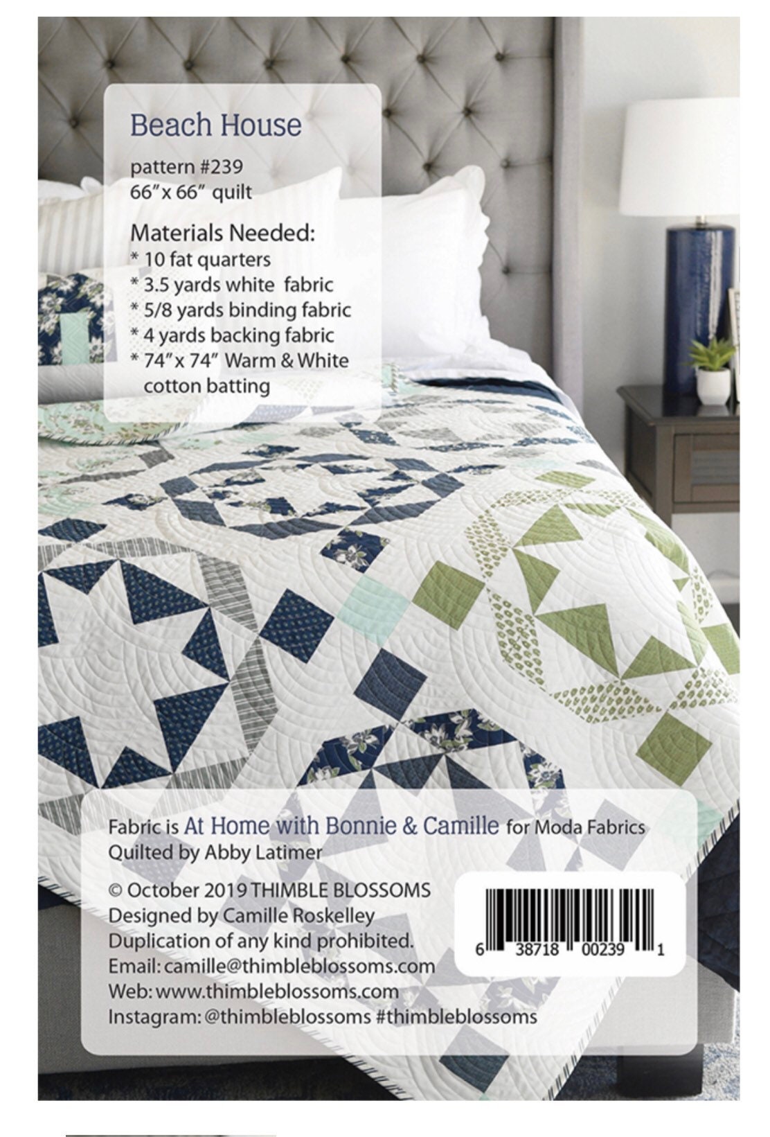 Beach House Quilt Kit NO Pattern At Home by Thimble Blossoms for Moda