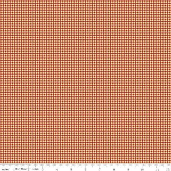 Bee Plaids- 1/2 Yard Increments, Cut Continuously (C12025 Harvest Autumn) by Lori Holt for Riley Blake Designs