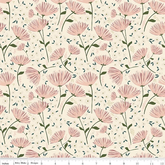 Blush 'n Butterscotch - 1/2 Yard Increments, Cut Continuously (C15590 Main Cream) by Simple Simon & Company for Riley Blake