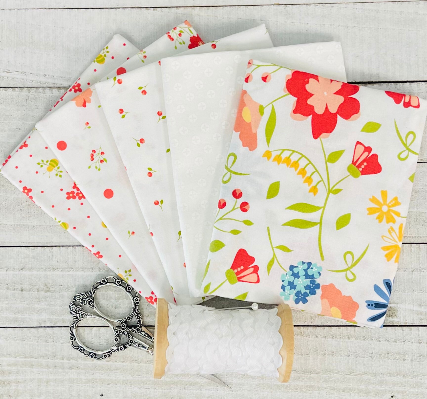 Sunwashed Fat Quarter Bundle (6 Navy Fabrics) by Corey Yoder of Coriander Quilts for Moda