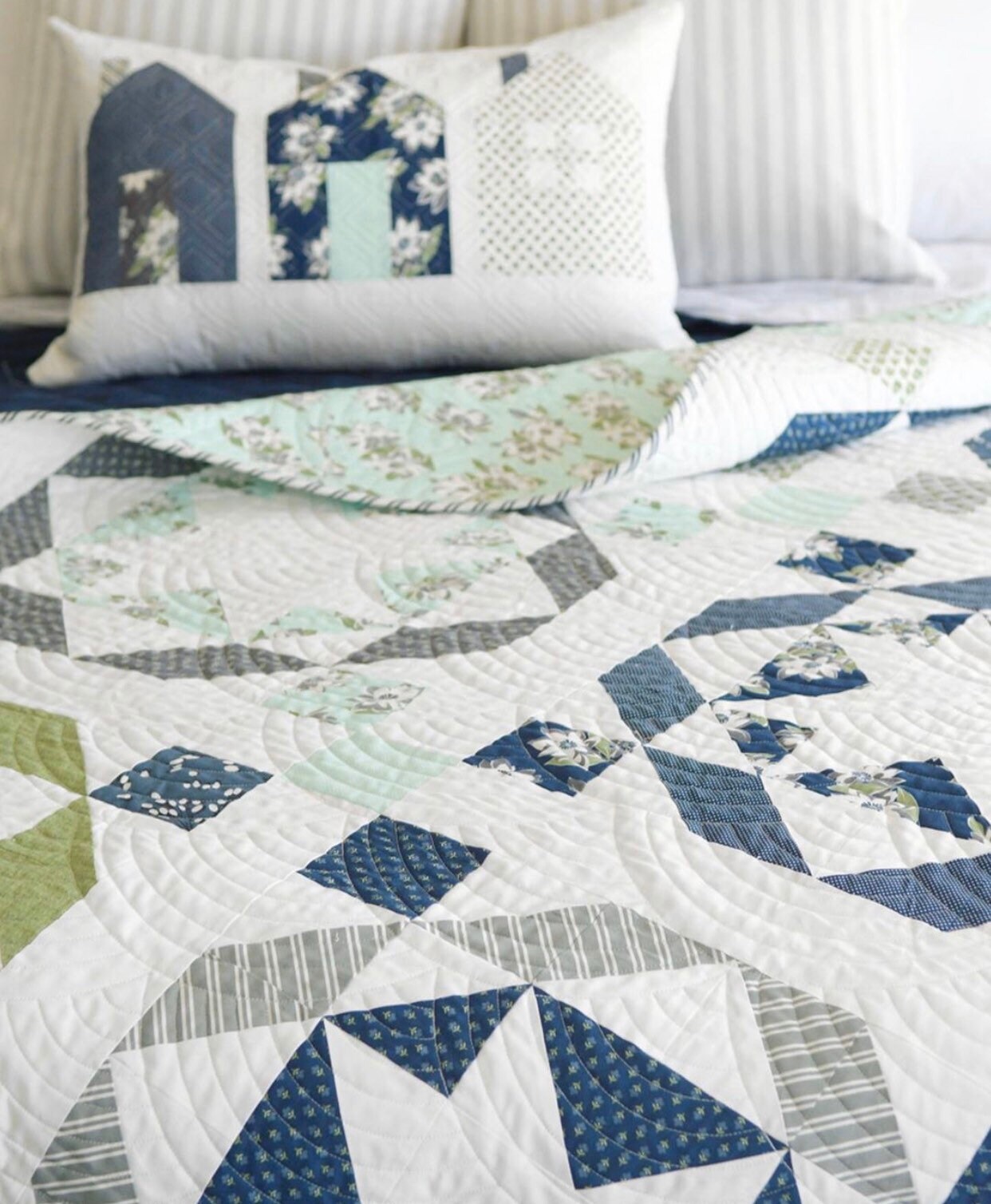 Beach House Quilt Kit NO Pattern At Home by Thimble Blossoms for Moda