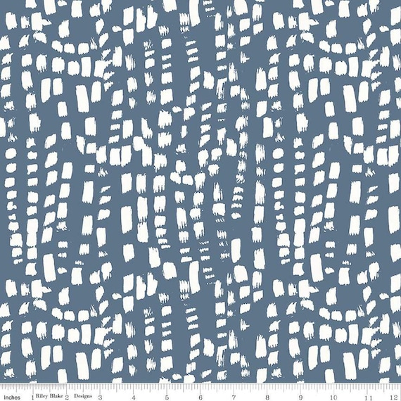 Blue Escape Coastal - 1/2 Yard Increments, Cut Continuously (C14514 Texture Colonial) by Lisa Audit for Riley Blake Designs