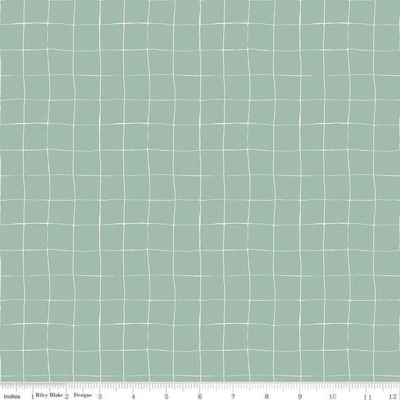 Forgotten Memories-1/4 Yard (C12757 Seaglass Grid) by Minki Kim for Riley Blake Designs