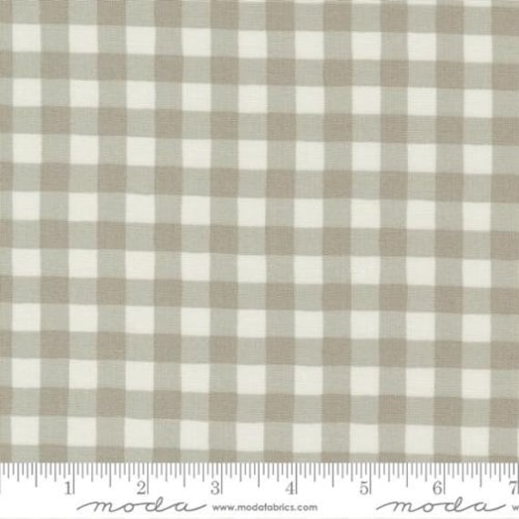 Holidays At Home-1/2 Yard Increments, Cut Continuously (56078-16 Gingham Pebble Grey) by Deb Strain for Moda