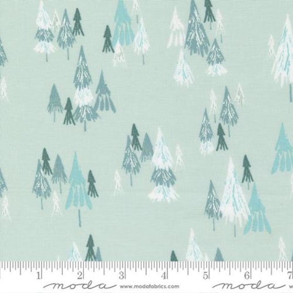 Good News Great Joy-1/2 Yard Increments, Cut Continuously (45562-15 Fir Forest Icicle) by Fancy That Design House for Moda