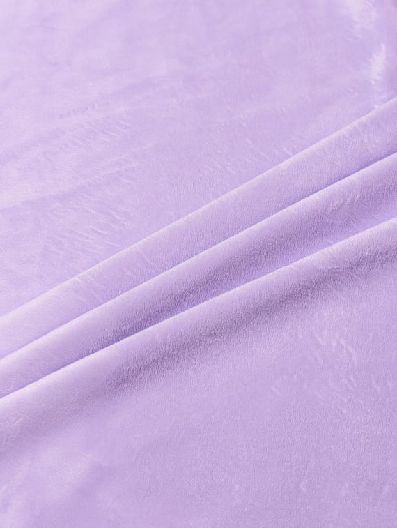 Silky Minky Solid 60"- 1/2 Yard Increments, Cut Continuously (7580 -LAVE Lavender) by QT Fabrics