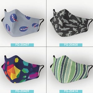 Máscaras faciales- 120 Thread Count- 16 opciones de tela