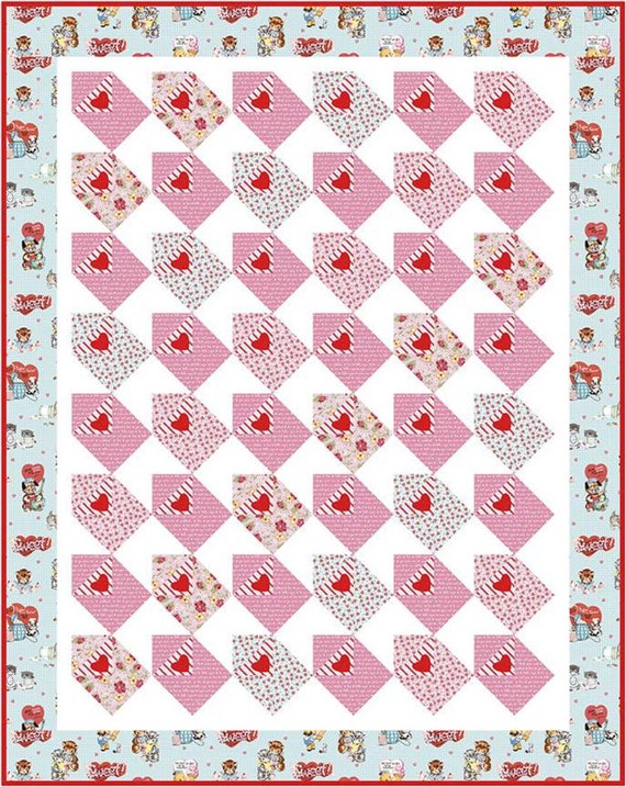 Sending My Love PAPER Quilt Pattern- Two Size Options Included- by Jane Michel and The Cottage Mama for Riley Blake Designs