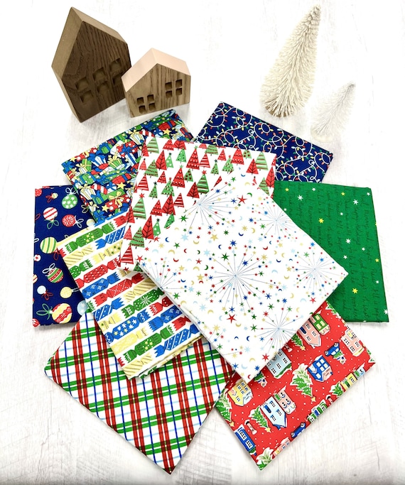 Deck the Halls - Half Yard Bundle (9 Curated Fabrics) Liberty Fabrics for Riley Blake Designs