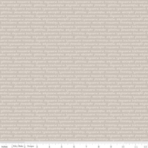 Roar - End of Bolt 14.5&quot; (C12464 Taupe Dinosaur Names) by Citrus and Mint for Riley Blake Designs