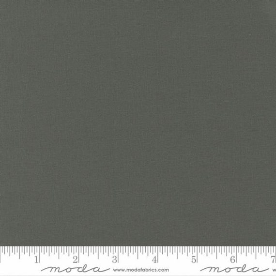 Bella Solids -1/2 Yard Increments Cut Continuously- 9900-171 Etchings Charcoal- Moda