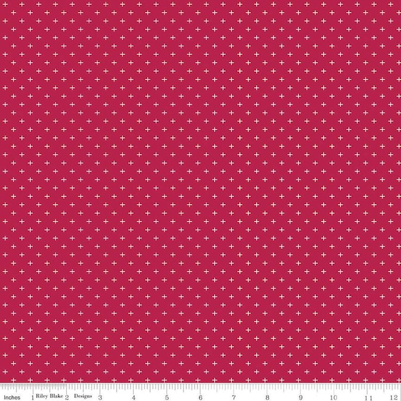 Heirloom Red-1/2 Yard Increments, Cut Continuously (C14347 Criss Cross Berry) by My Mind's Eye for Riley Blake Designs