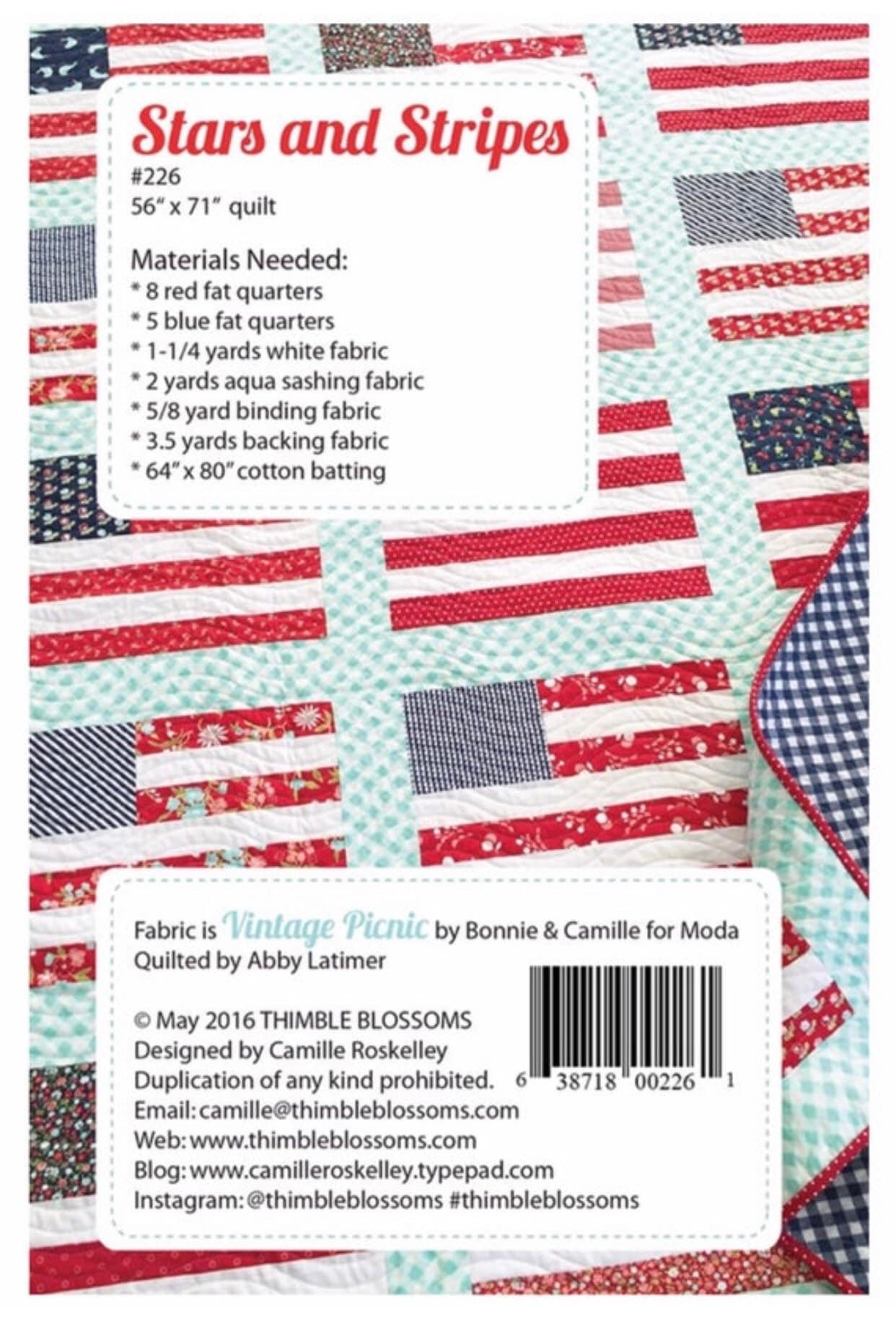 Stars and Stripes Quilt Kit with Pattern by Thimble Blossoms for Moda