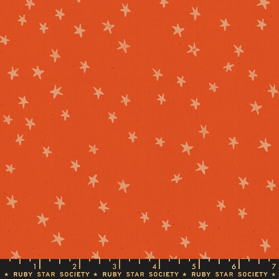Starry- 1/2 Yard Increments, Cut Continuously (RS4006 19 Warm Red) by Alexia Marcelle Abegg for Ruby Star Society
