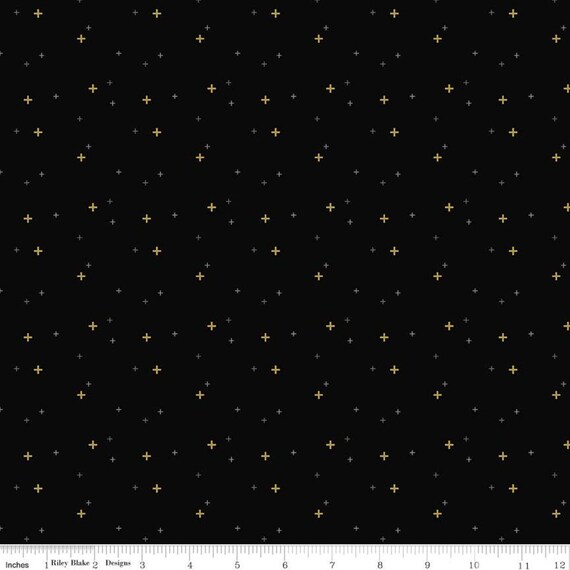 Sparkler- 1/2 Yard Increments, Cut continuously (SC650 Black) by Melissa Mortenson for Riley Blake Designs