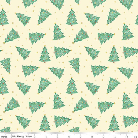 Holiday Cheer-End of Bolt 21" (C13612 Trees Vanilla) by My Mind's Eye for Riley Blake Designs