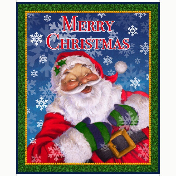 Jolly OL' Santa-Laughing Santa Panel 36"x44"-28813 X by Tim Bowers for QT Fabrics