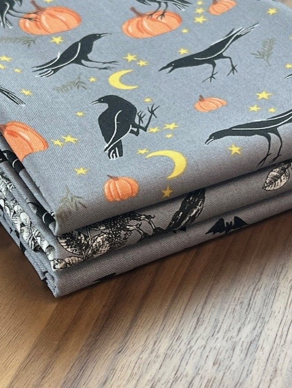 Sophisticated Halloween - Half Yard Bundle (3 Fog Fabrics) by My Minds Eye for Riley Blake Designs