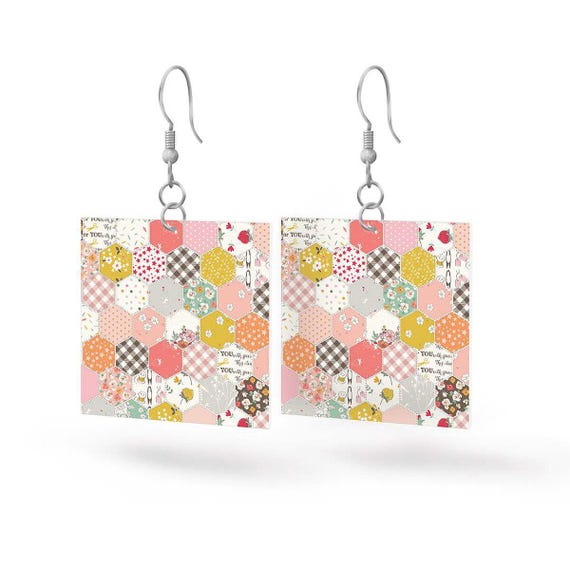 Bloomberry Leather Square Earrings (STLR-37624)