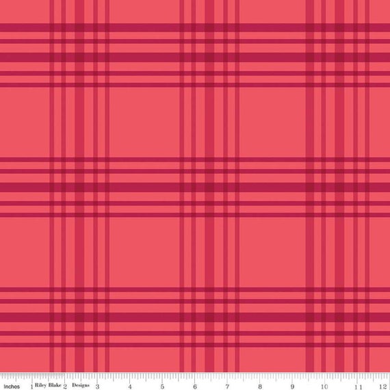 Heirloom Red-1/2 Yard Increments, Cut Continuously (C14344 Plaid Red) by My Mind's Eye for Riley Blake Designs