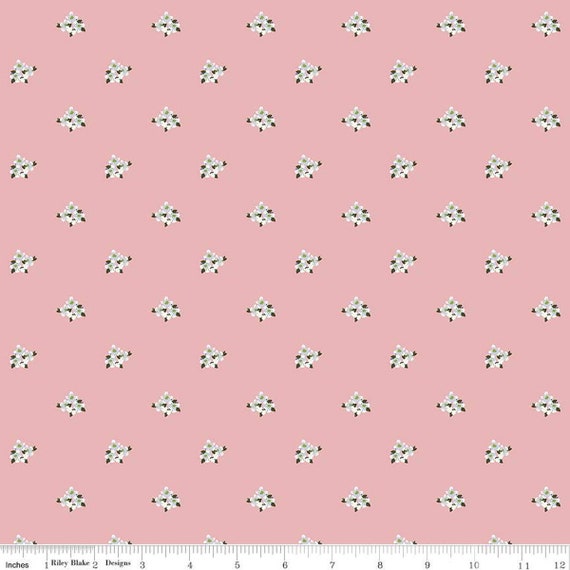 Bellissimo Gardens-1/2 Yard Increments, Cut Continuously (C13833 Ditsy Floral Pink) by My Minds Eye for Riley Blake Designs