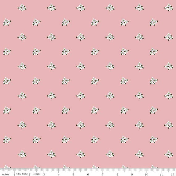Bellissimo Gardens - 1/2 Yard Increments, Cut Continuously (C13833 Ditsy Floral Pink) by My Mind's Eye for Riley Blake Designs