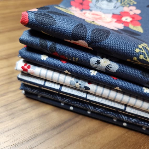 Vintage Charm - Half Yard Bundle (7 Midnight Fabrics) by Dani Mogstad for Riley Blake Designs