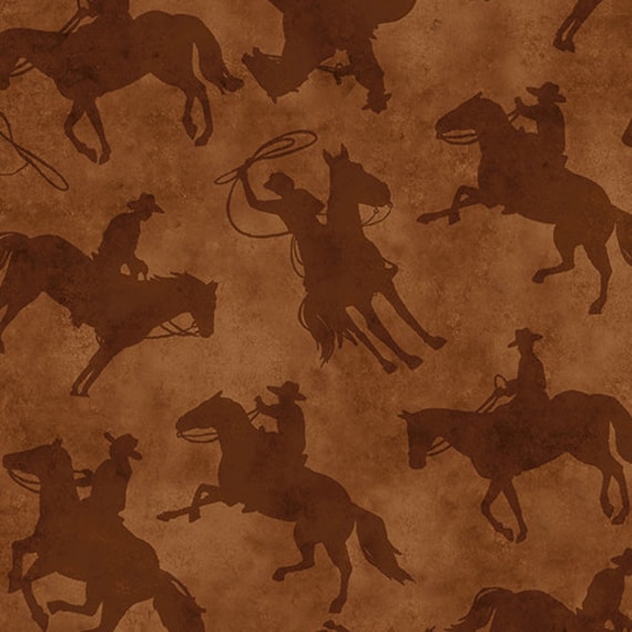 Yellowstone 108" Wideback-1/2 Yard Increments, Cut Continuously (14483W-77 Saddle Brown) by Kanvas Studio for Benartex
