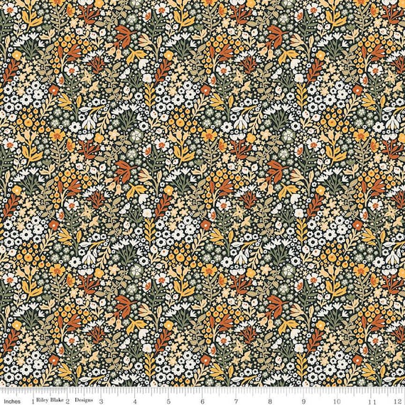 The Old Garden-1/2 Yard Increments, Cut Continuously (C14233 Arthur Chive) by Danelys Sidron for Riley Blake Designs