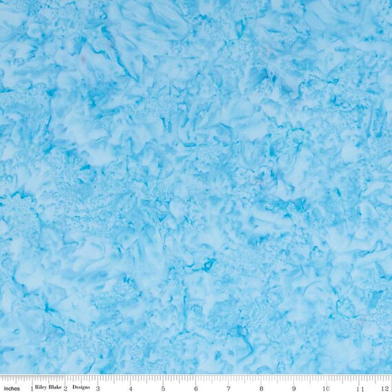Expressions Batiks Hand Dyes - End of Bolt 16" (BTHH172 Light Blue 2) by Riley Blake Designs