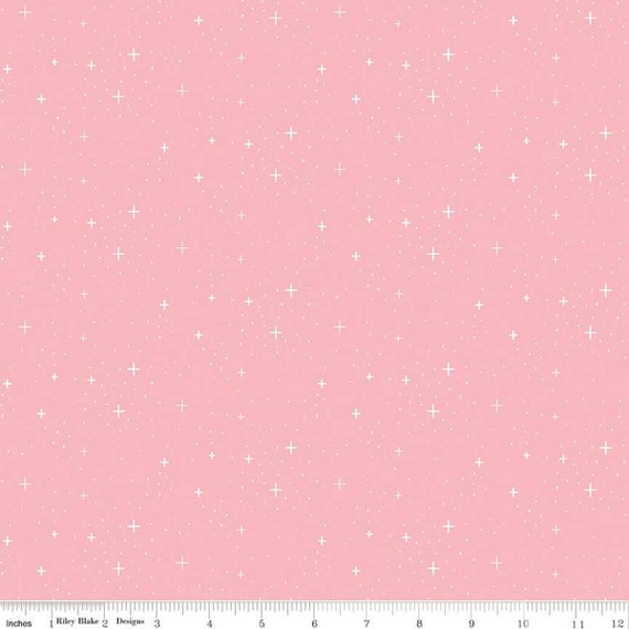 Designer FLANNEL - 1/2 Yard Increments, Cut Continuously (F12583 Peony Stars) by Riley Blake Designs