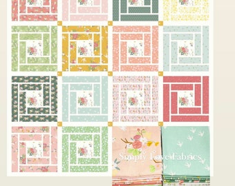 Hartfield Manor Quilt KIT with Paper Pattern by Citrus and Mint for Riley Blake Designs- Finished Size 66" x 66"