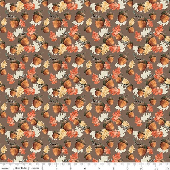 Shades of Autumn-End of Bolt 19" (C13473 Acorns Brown) by My Mind's Eye for Riley Blake Designs