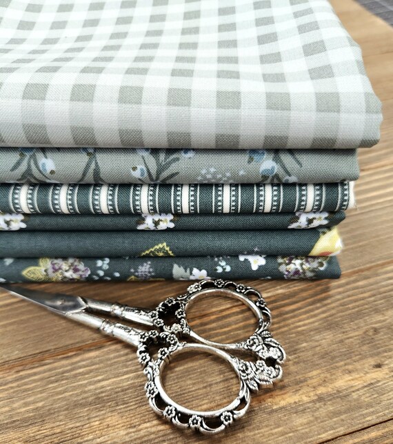 Bellissimo Gardens-Half Yard Bundle (6 Jade/Teal Fabrics) by My Minds Eye for Riley Blake Designs