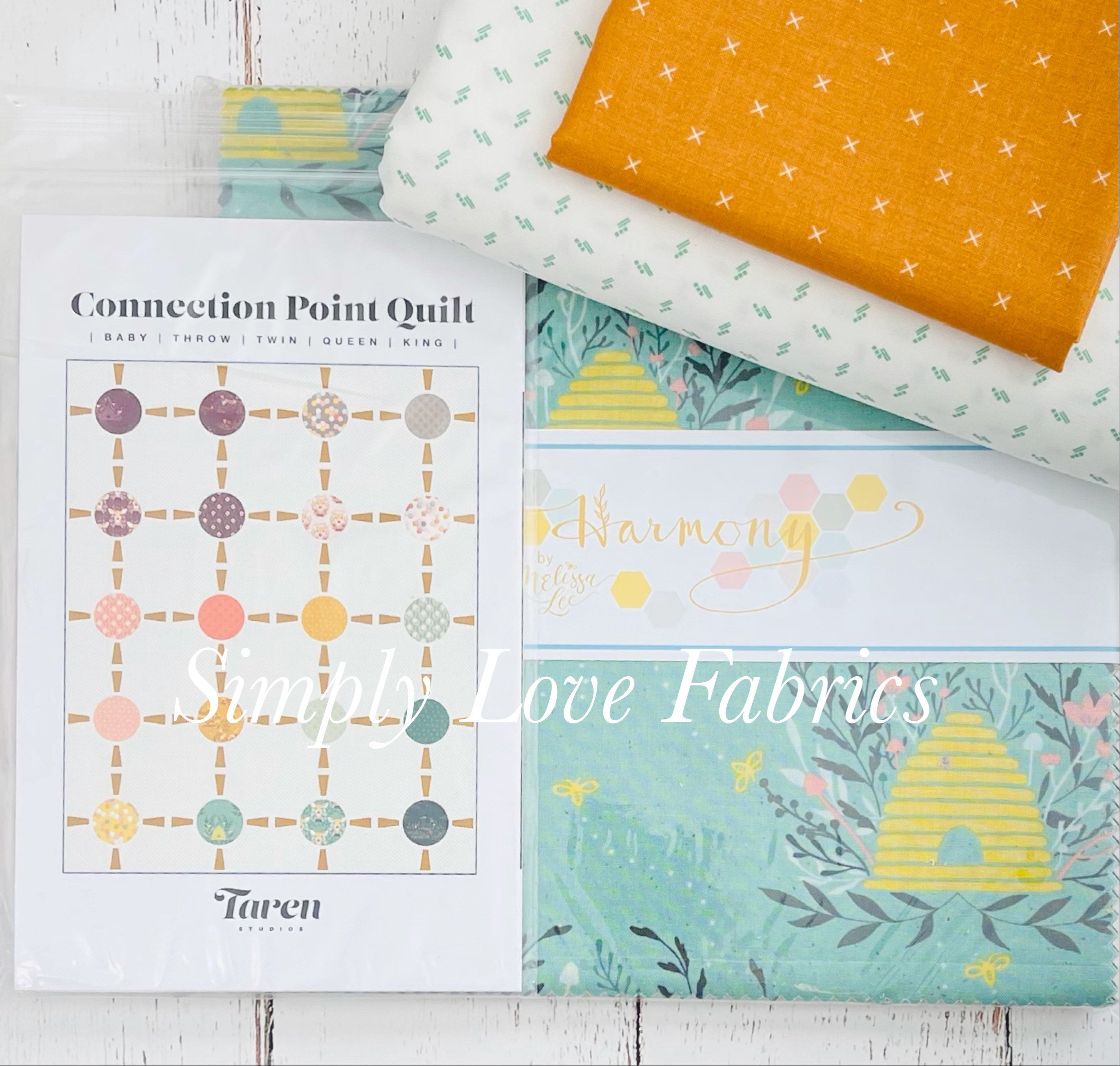 Connection Point Quilt Quilt Kit with PAPER Pattern Finished Size 62 x