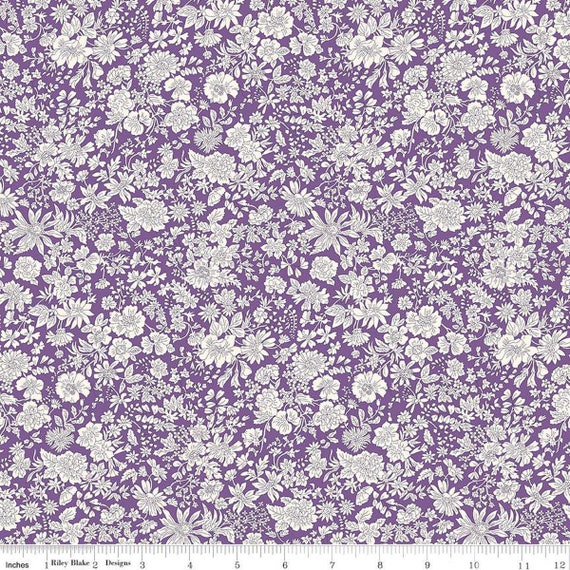 Emily Belle - 1/2 Yard Increments, Cut Continuously (01666437A Damson) Liberty Fabrics for Riley Blake Designs