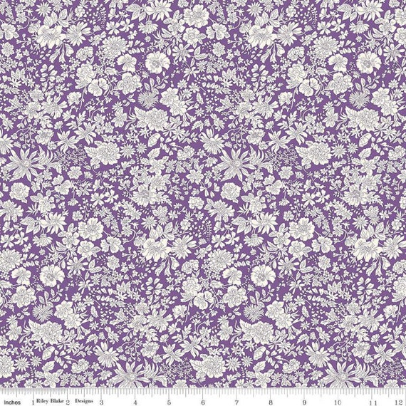 Emily Belle - 1/2 Yard Increments, Cut Continuously (01666437A Damson) Liberty Fabrics for Riley Blake Designs