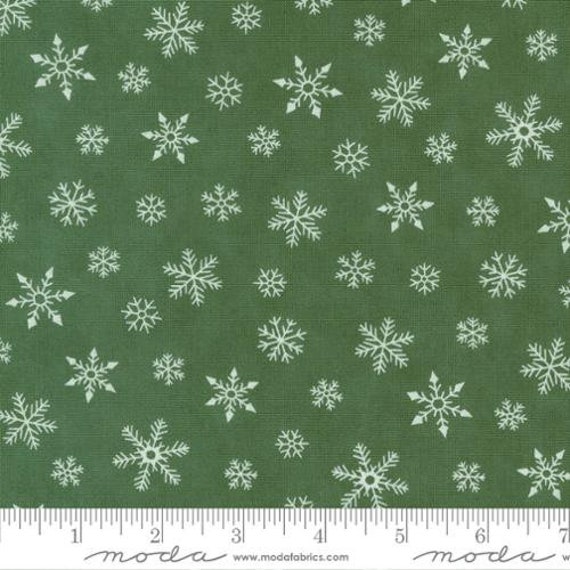 Holidays At Home-1/2 Yard Increments, Cut Continuously (56077-19 Snowflakes Eucalyptus) by Deb Strain for Moda