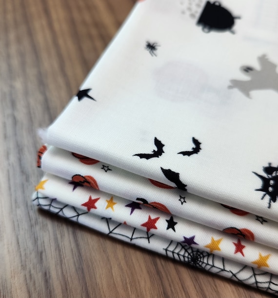 Beggar's Night - Half Yard Bundle (4 Cream Fabrics) by Sandy Gervais for Riley Blake Designs