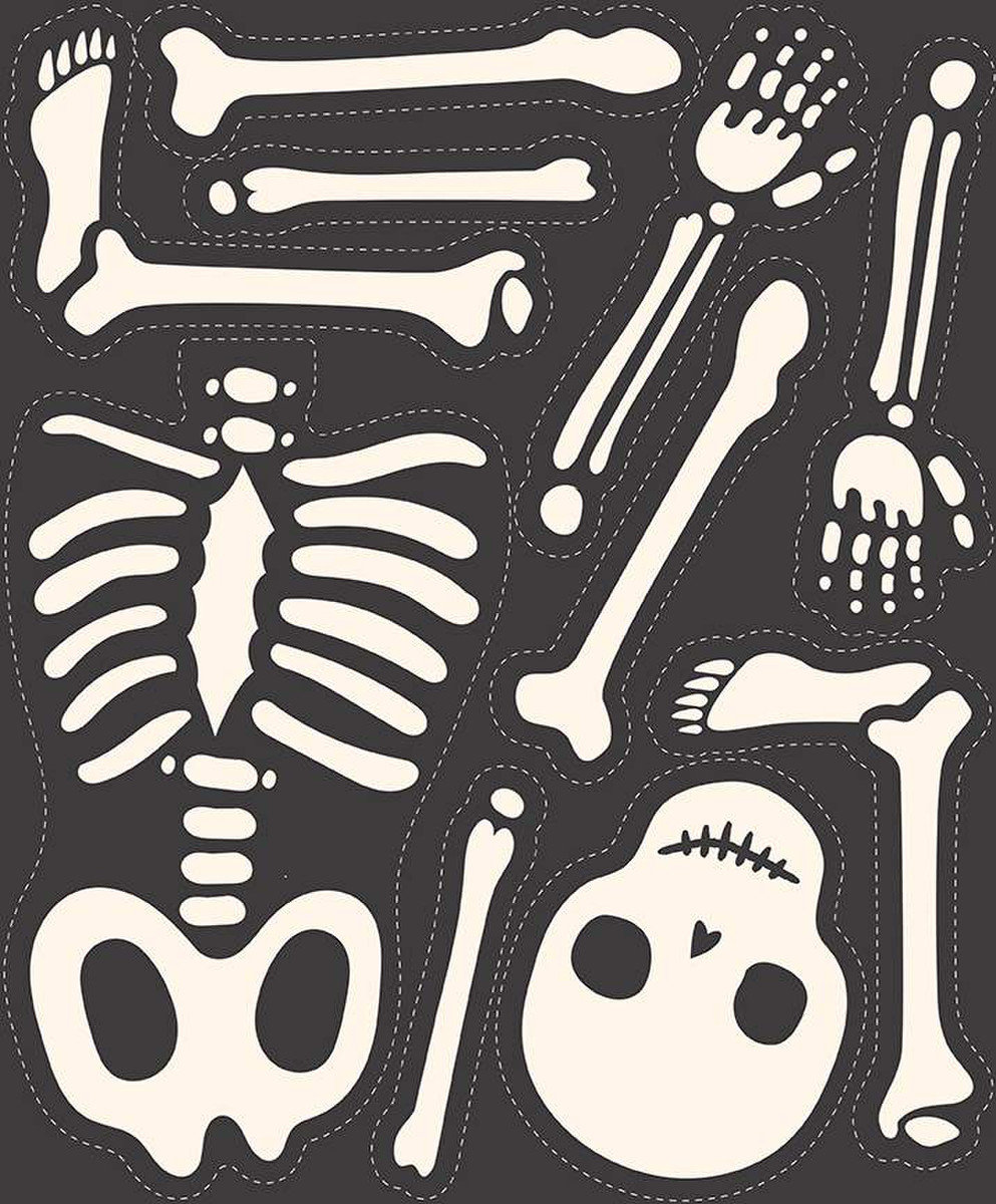 Hey Bootiful-Skeleton Panel Glow in the Dark 36 x 43.5 (GP13138) by My