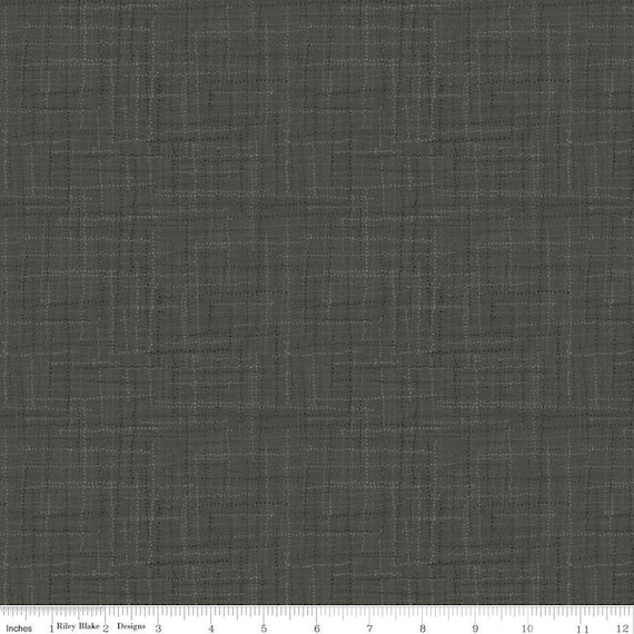 Grasscloth Cottons-1/2 Yard Increments, Cut Continuously (C780 Charcoal) by Heather Peterson for Riley Blake Designs