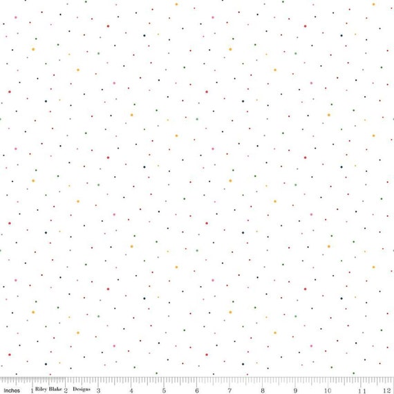 Dapple Dot - 1/2 Yard Increments, Cut Continuously (C645-Rainbow) by Riley Blake Designers