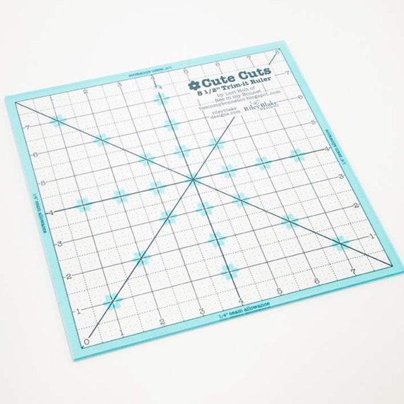 Cute Cuts™ Trim-it™ Ruler (STTI-5529 Square 8.5" x 8.5") by Lori Holt of Bee in my Bonnet for Riley Blake Designs