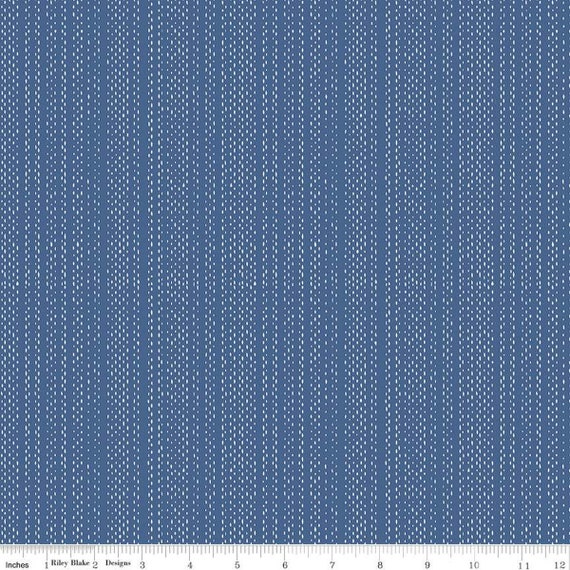 Moonchild-1/2 Yard Increments, Cut Continuously (C13826 Signals Denim) by Fran Gulick for Riley Blake Designs