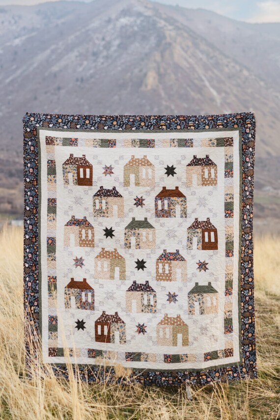 Maisons de Patchwork Boxed Quilt Kit (76" x 86") - by Wendy Sheppard for Riley Blake Designs