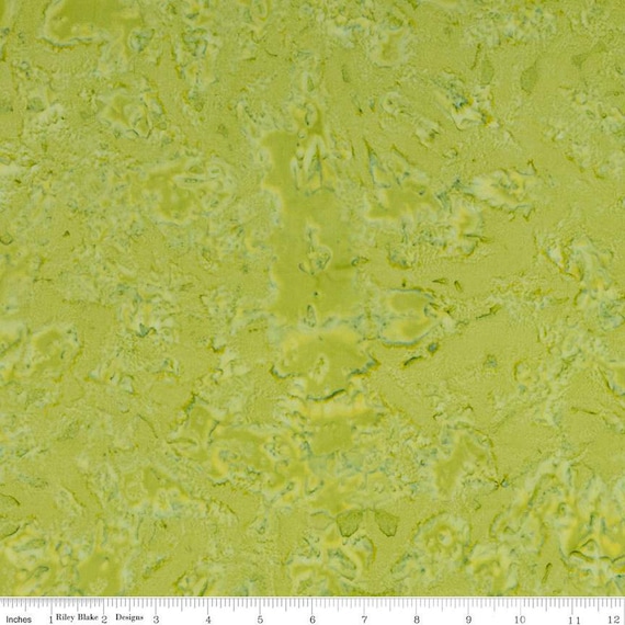Expressions Batiks - 1/2 Yard Increments, Cut Continuously (BTHH151 Sage) by Riley Blake Designs