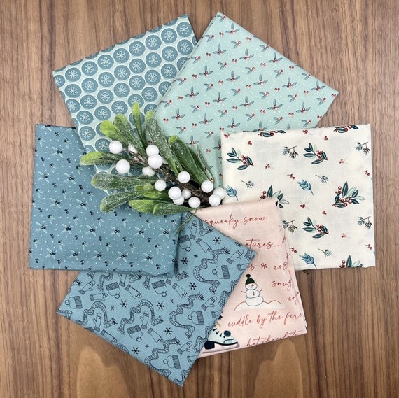 Arrival of Winter - Half Yard Bundle (6 Curated Fabrics) by Sandy Gervais for Riley Blake Designs